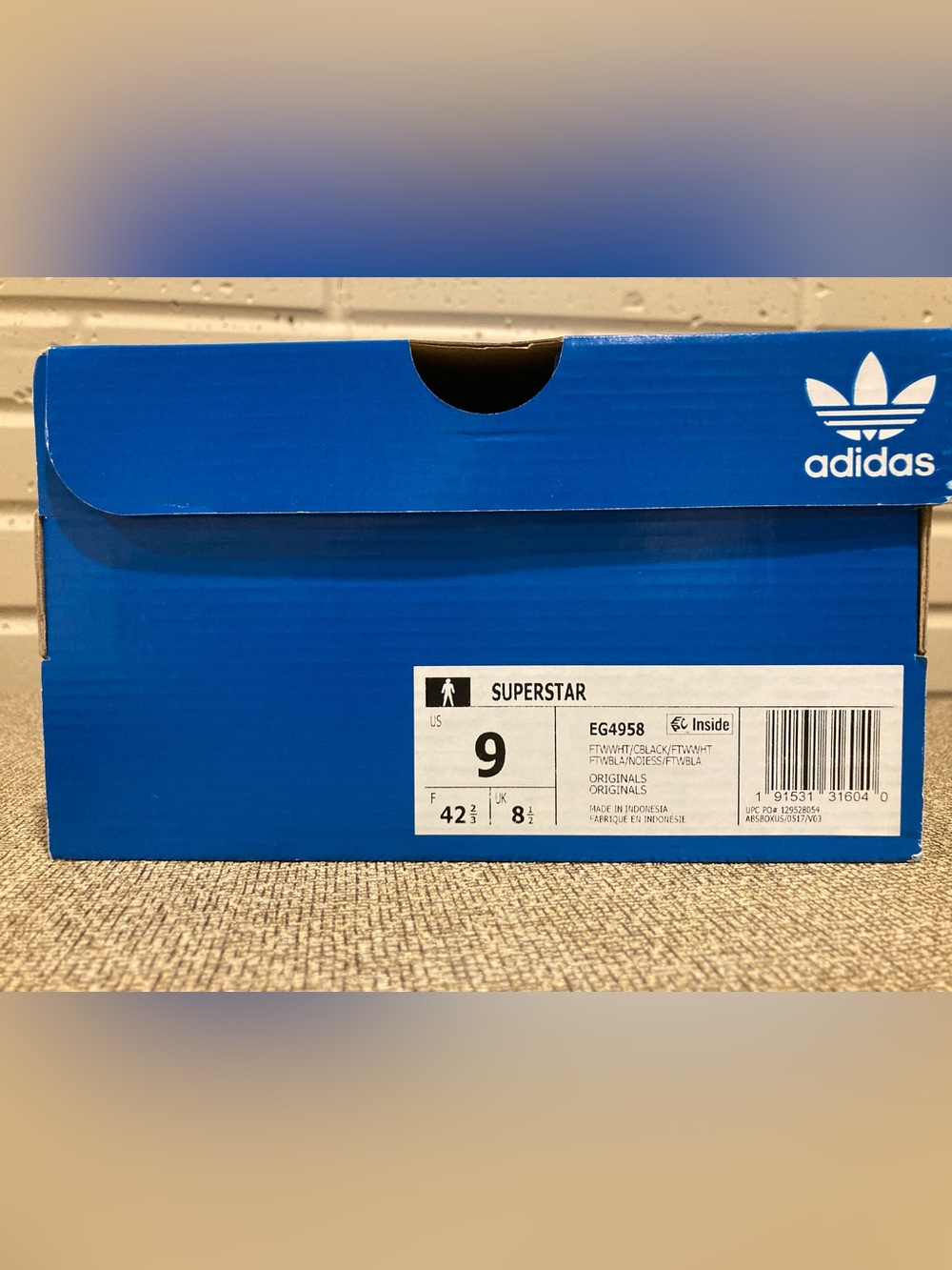 adidas Originals Superstar Men's Sneakers - White / Black - Picture 7 of 7